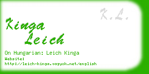 kinga leich business card